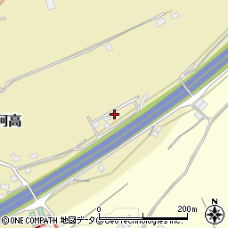 熊本県熊本市南区城南町東阿高992-20周辺の地図