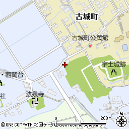 熊本県宇土市古城町185周辺の地図