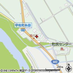 セブンイレブン甲佐糸田店周辺の地図