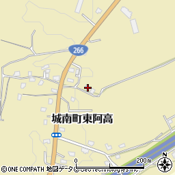 熊本県熊本市南区城南町東阿高962周辺の地図
