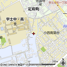 熊本県宇土市古城町22周辺の地図