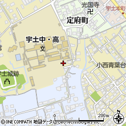 宇土高等学校　校長公舎周辺の地図