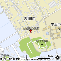 熊本県宇土市古城町286周辺の地図