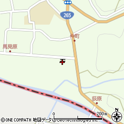 蘇陽郵便局周辺の地図