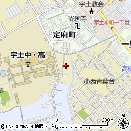 熊本県宇土市古城町10周辺の地図