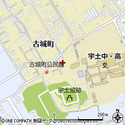 熊本県宇土市古城町388周辺の地図