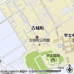 熊本県宇土市古城町379周辺の地図