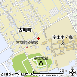 熊本県宇土市古城町463周辺の地図