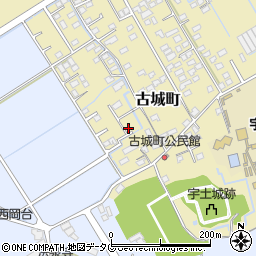 熊本県宇土市古城町192-18周辺の地図