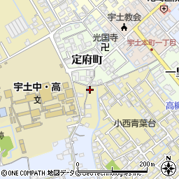 熊本県宇土市古城町7周辺の地図