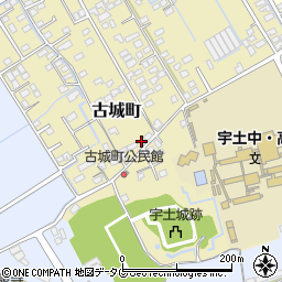 熊本県宇土市古城町397周辺の地図