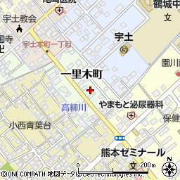 熊本県宇土市一里木町周辺の地図