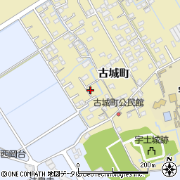 熊本県宇土市古城町192-20周辺の地図