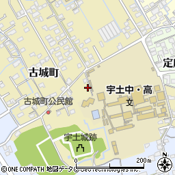 熊本県宇土市古城町466周辺の地図
