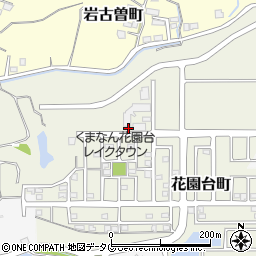 熊本県宇土市花園台町周辺の地図