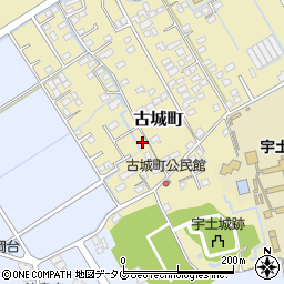 熊本県宇土市古城町290-4周辺の地図