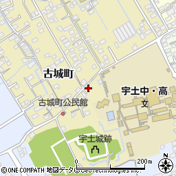 熊本県宇土市古城町462周辺の地図