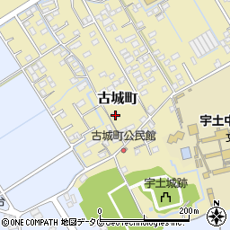 熊本県宇土市古城町376周辺の地図