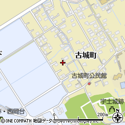 熊本県宇土市古城町192周辺の地図