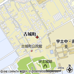 熊本県宇土市古城町401周辺の地図
