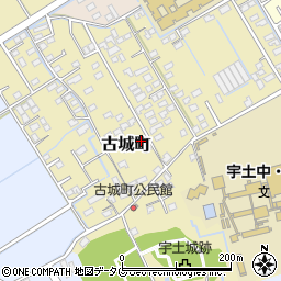 熊本県宇土市古城町404周辺の地図