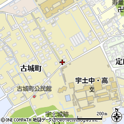 熊本県宇土市古城町529周辺の地図