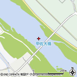 甲佐大橋周辺の地図