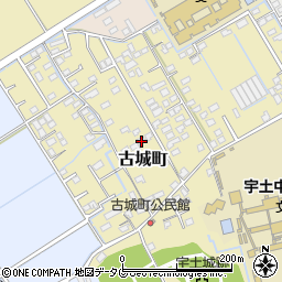 熊本県宇土市古城町405周辺の地図