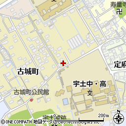 熊本県宇土市古城町529-2周辺の地図