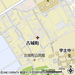 熊本県宇土市古城町446周辺の地図