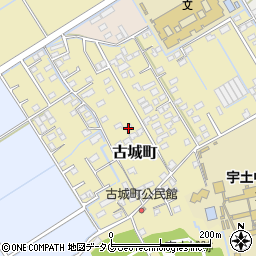 熊本県宇土市古城町407周辺の地図