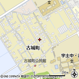 熊本県宇土市古城町445周辺の地図