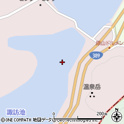 諏訪池周辺の地図