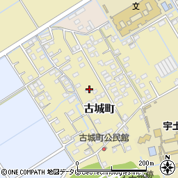 熊本県宇土市古城町363周辺の地図