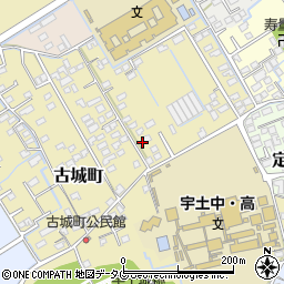 熊本県宇土市古城町528周辺の地図