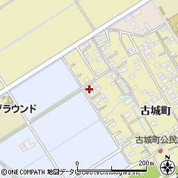 熊本県宇土市古城町201周辺の地図