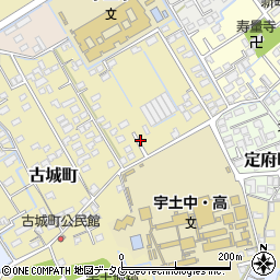 熊本県宇土市古城町543周辺の地図