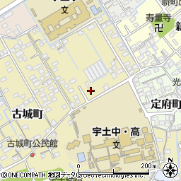 熊本県宇土市古城町580周辺の地図