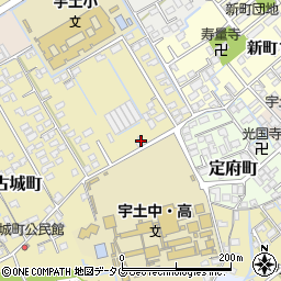 熊本県宇土市古城町585周辺の地図