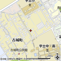 熊本県宇土市古城町527周辺の地図