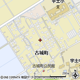熊本県宇土市古城町409周辺の地図