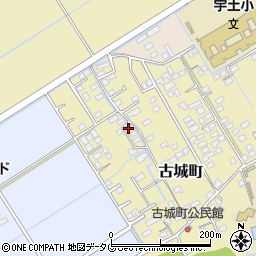 熊本県宇土市古城町196-6周辺の地図