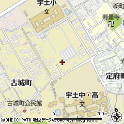 熊本県宇土市古城町575周辺の地図