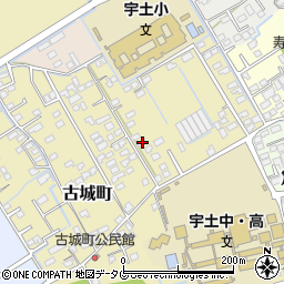 熊本県宇土市古城町524周辺の地図