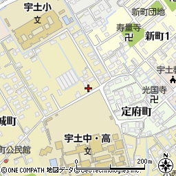 熊本県宇土市古城町637周辺の地図