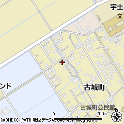 熊本県宇土市古城町196周辺の地図