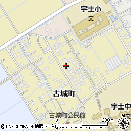 熊本県宇土市古城町436周辺の地図