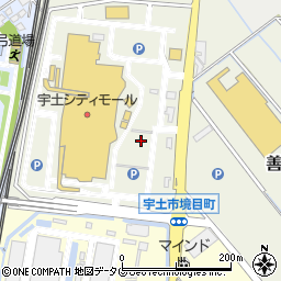 宇土シティモール駐車場周辺の地図