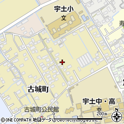 熊本県宇土市古城町522周辺の地図