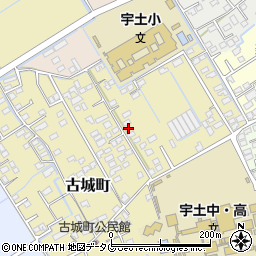 熊本県宇土市古城町520周辺の地図